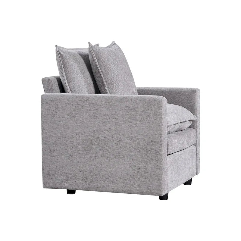 33.07 Upholstered Arm Chair with Solid Wood Frame