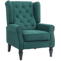 Fauteuil d'appoint moderne vert foncé à dossier haut de 29.3