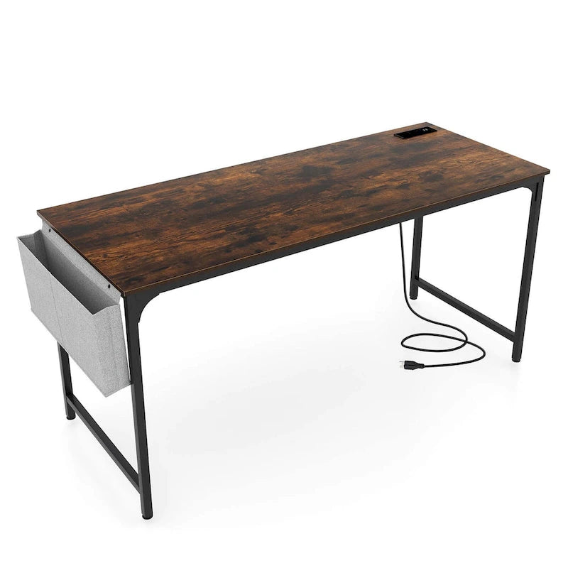 Moderner Computertisch 60" mit Ladestation und Stauraum