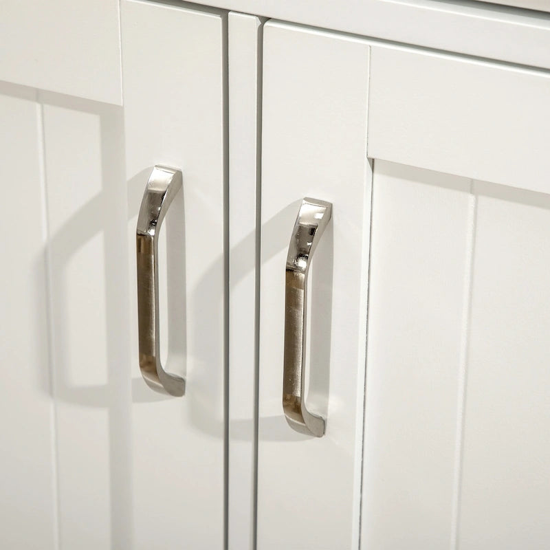 Kücheninsel mit Stauraumschrank und zweistufiger Tischplatte aus Gummibaumholz (ohne Hocker)