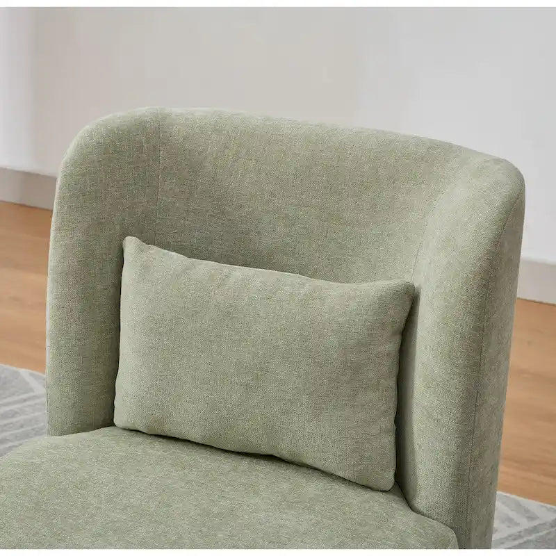 Poltrona decorativa girevole senza braccioli in ciniglia