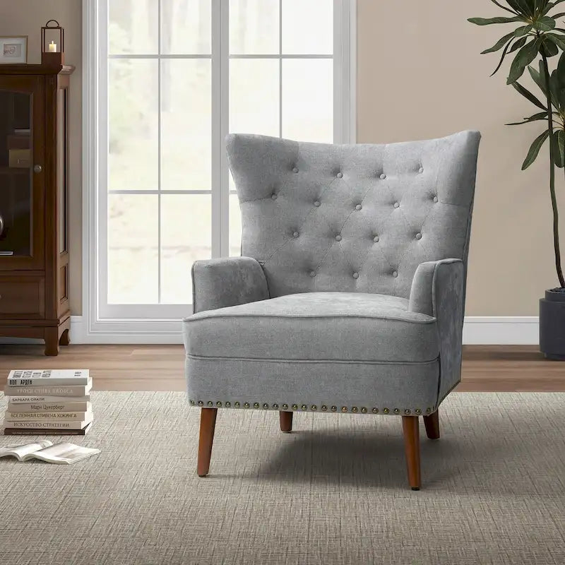 Accent Armchair with Nailhead Trim