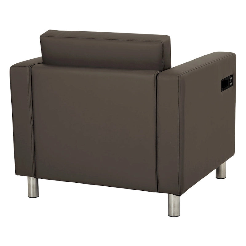 Contemporaine accentstoel met USB- en AC-oplaadstation