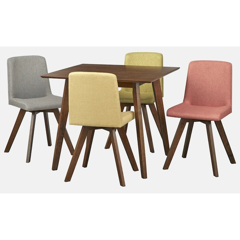 Mid-Century Solid Wood Dining Chairs (Set of 4)