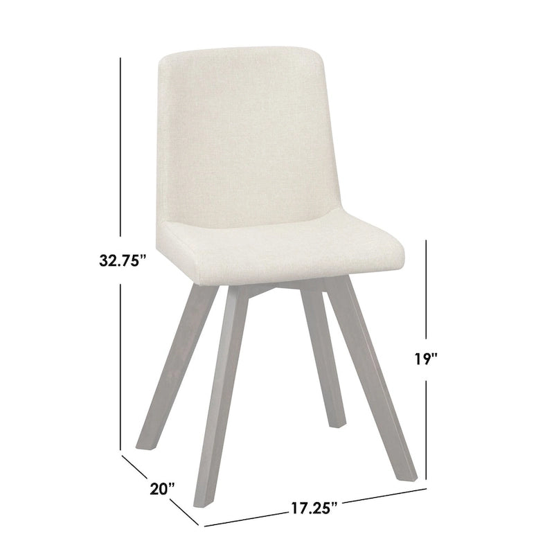 Esszimmerstühle aus Massivholz im Mid-Century-Stil (Set aus 4)