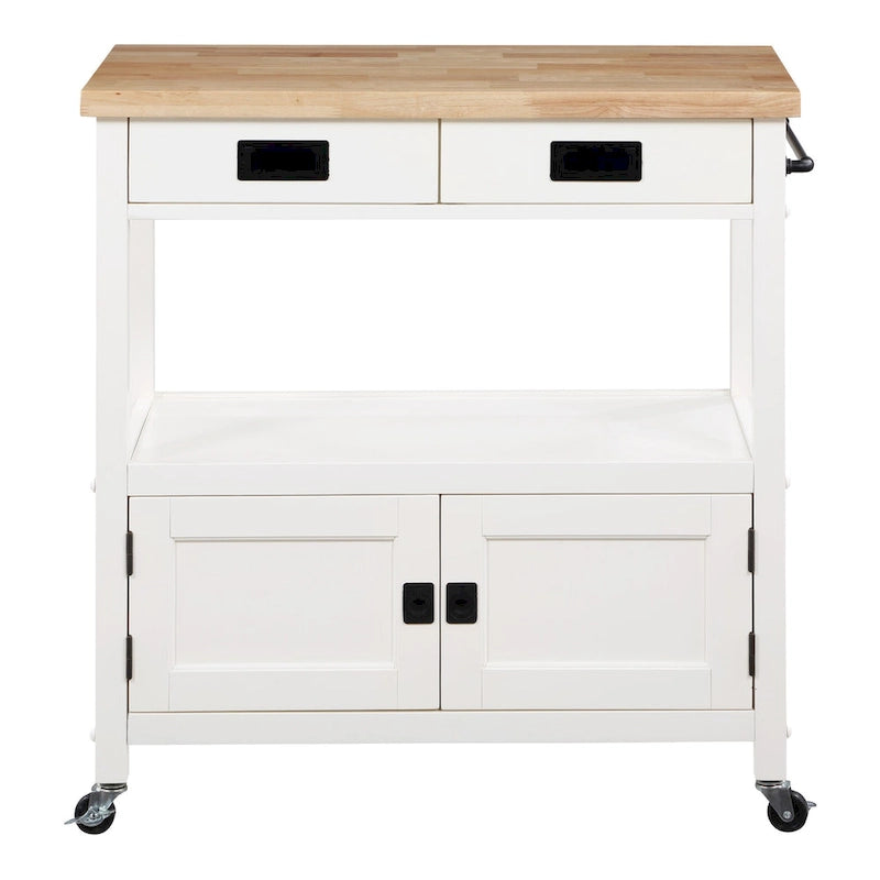 Kitchen Cart with Wood Top