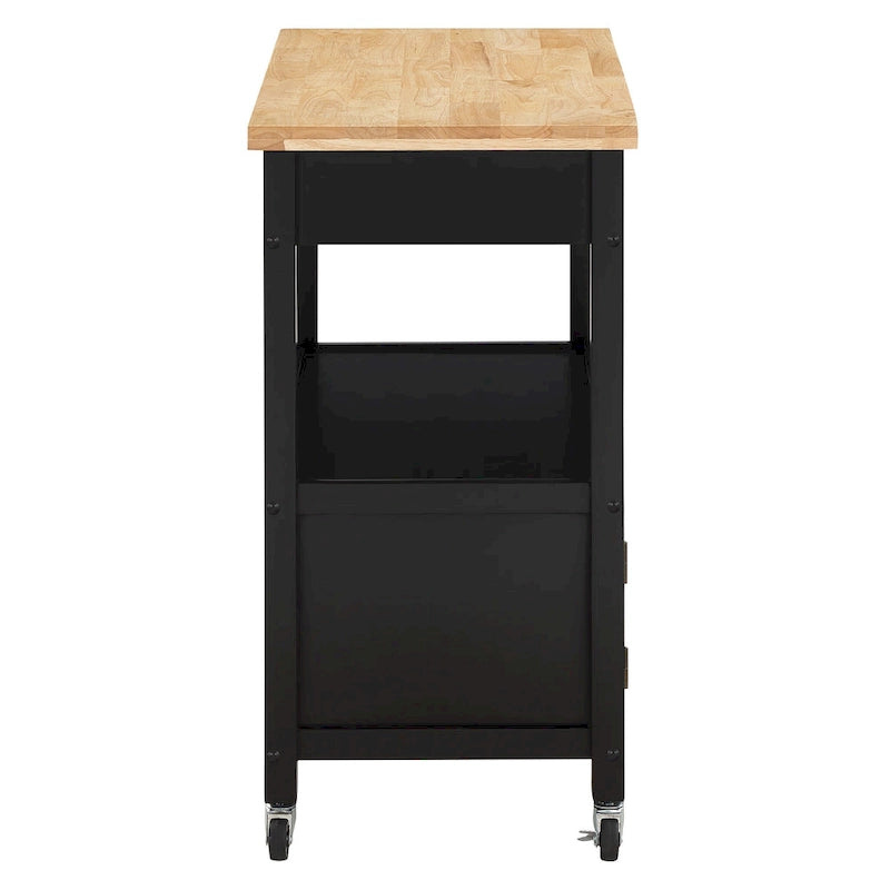 Kitchen Cart with Wood Top