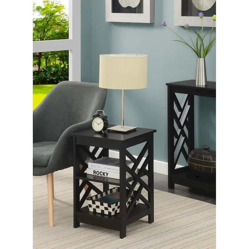 End Table with Shelves