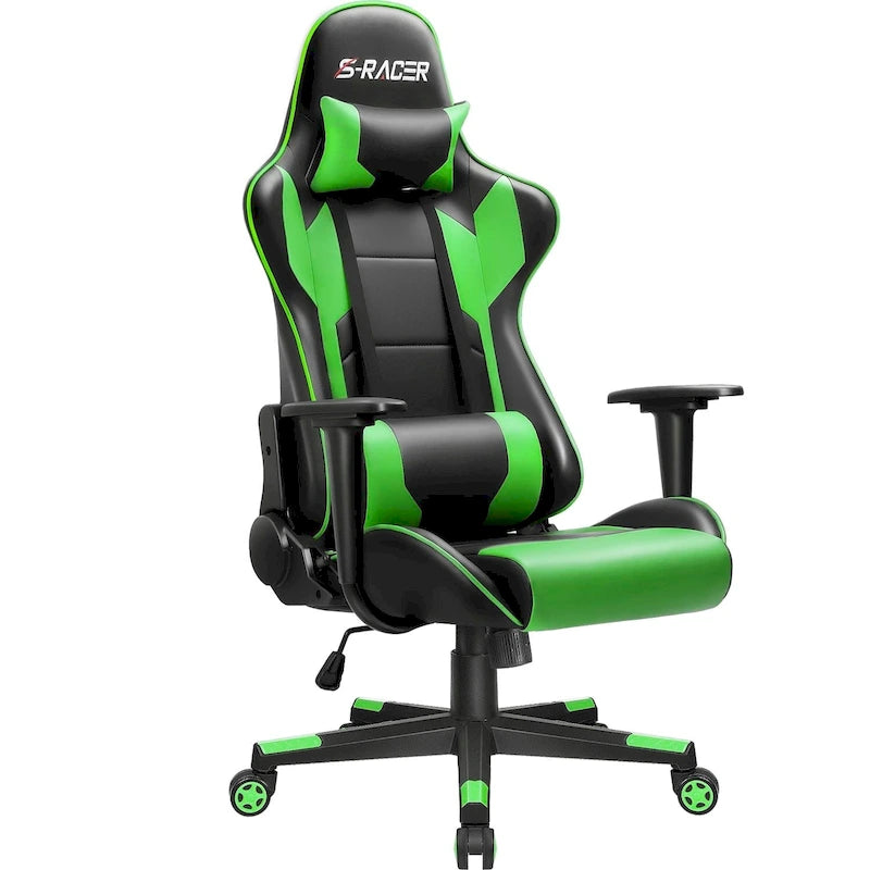 Ergonomic Faux Leather Adjustable Swivel Gaming Chair
