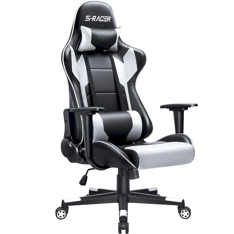 Ergonomic Faux Leather Adjustable Swivel Gaming Chair