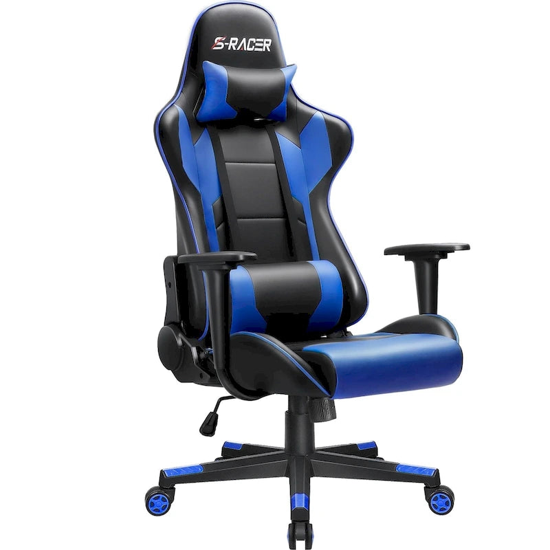 Ergonomic Faux Leather Adjustable Swivel Gaming Chair