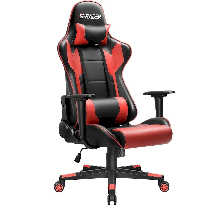 Ergonomic Faux Leather Adjustable Swivel Gaming Chair