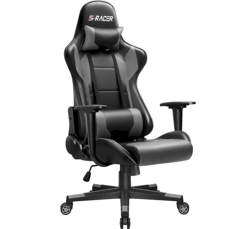 Ergonomic Faux Leather Adjustable Swivel Gaming Chair