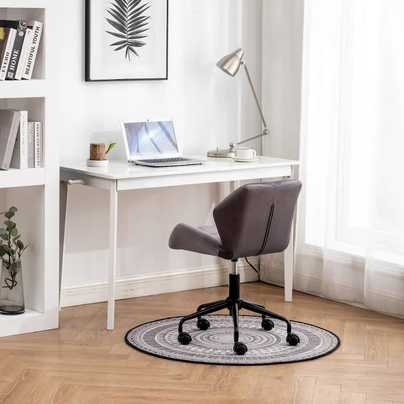 Diamond Tufted Adjustable Swivel Office Chair