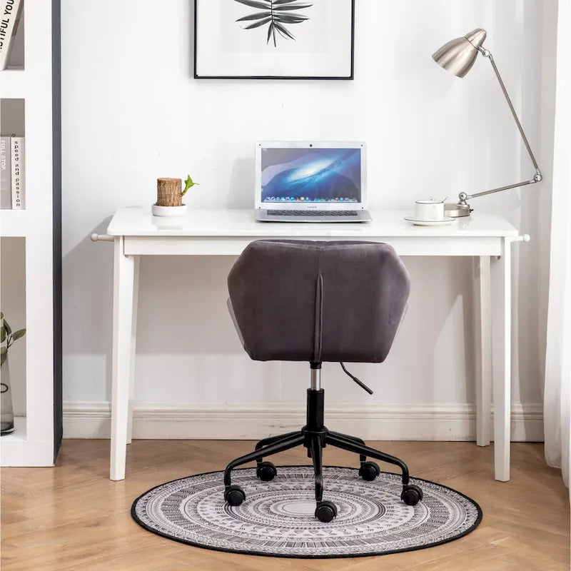 Diamond Tufted Adjustable Swivel Office Chair
