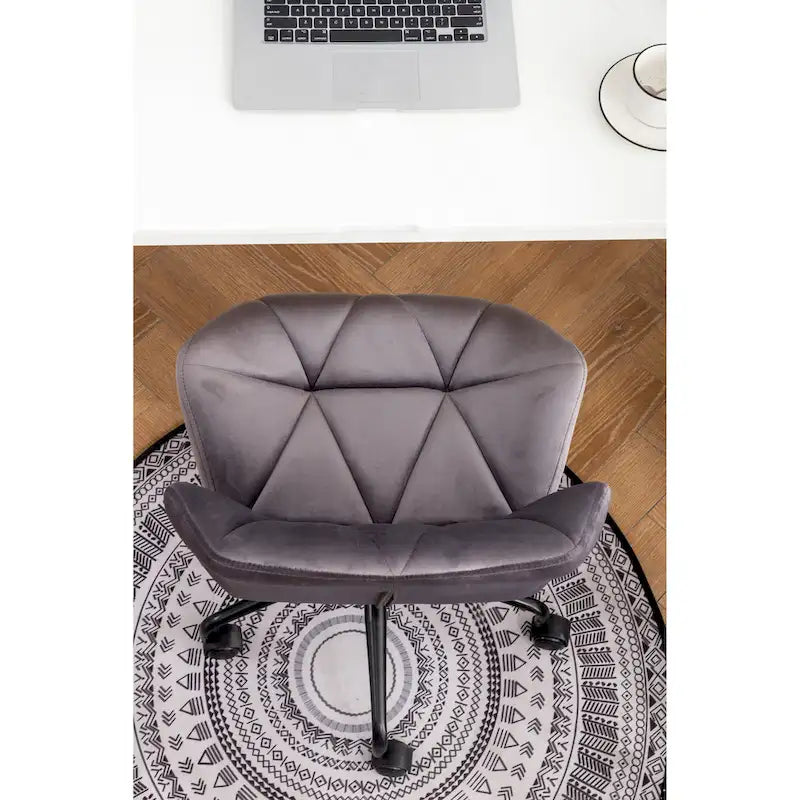 Diamond Tufted Adjustable Swivel Office Chair