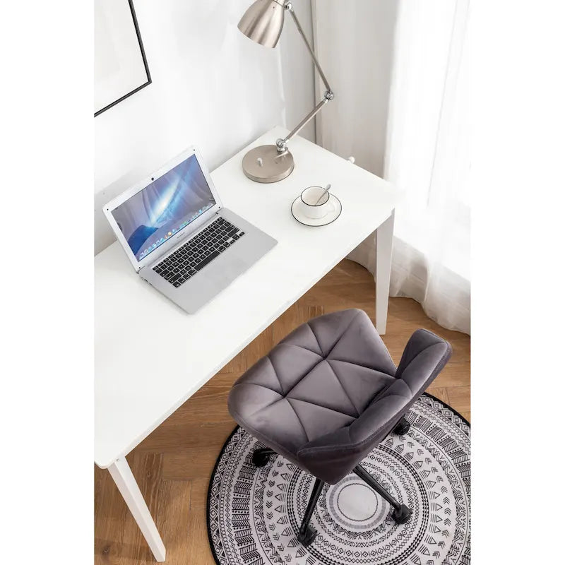 Diamond Tufted Adjustable Swivel Office Chair