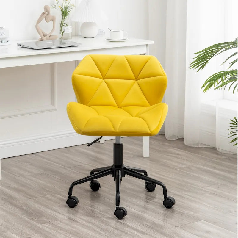Diamond Tufted Adjustable Swivel Office Chair