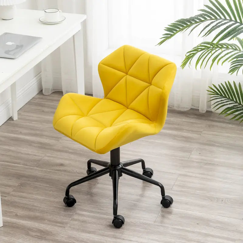 Diamond Tufted Adjustable Swivel Office Chair