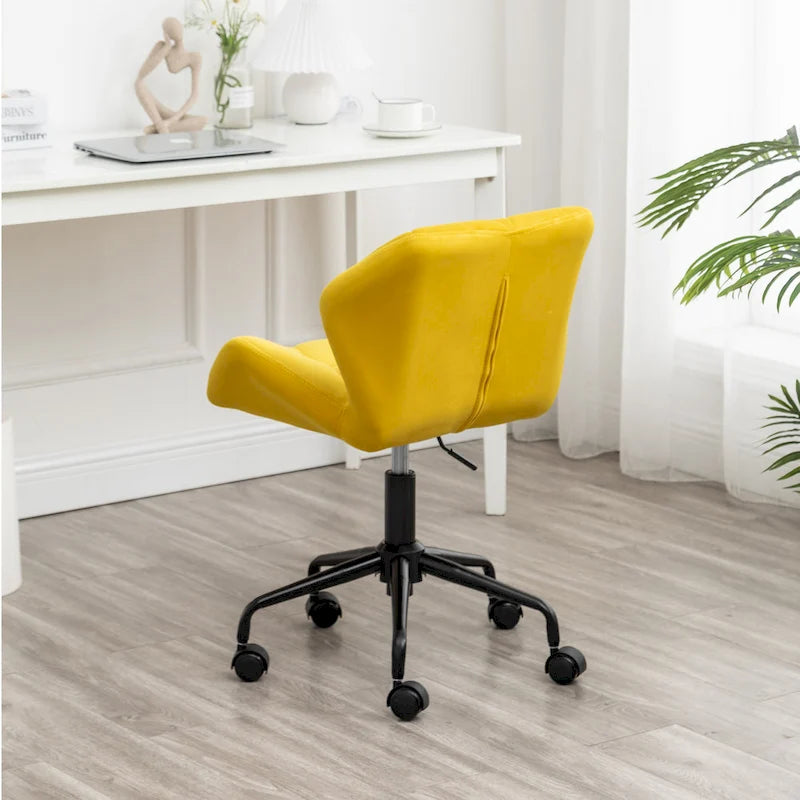 Diamond Tufted Adjustable Swivel Office Chair