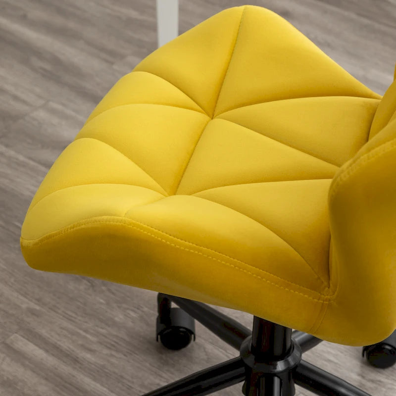 Diamond Tufted Adjustable Swivel Office Chair