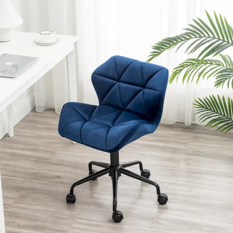 Diamond Tufted Adjustable Swivel Office Chair
