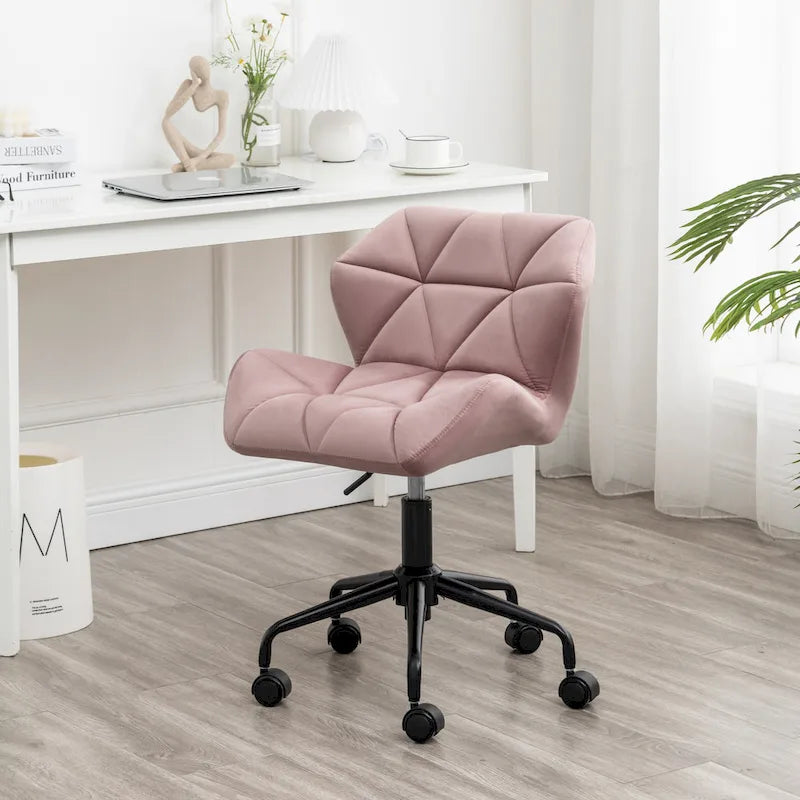 Diamond Tufted Adjustable Swivel Office Chair