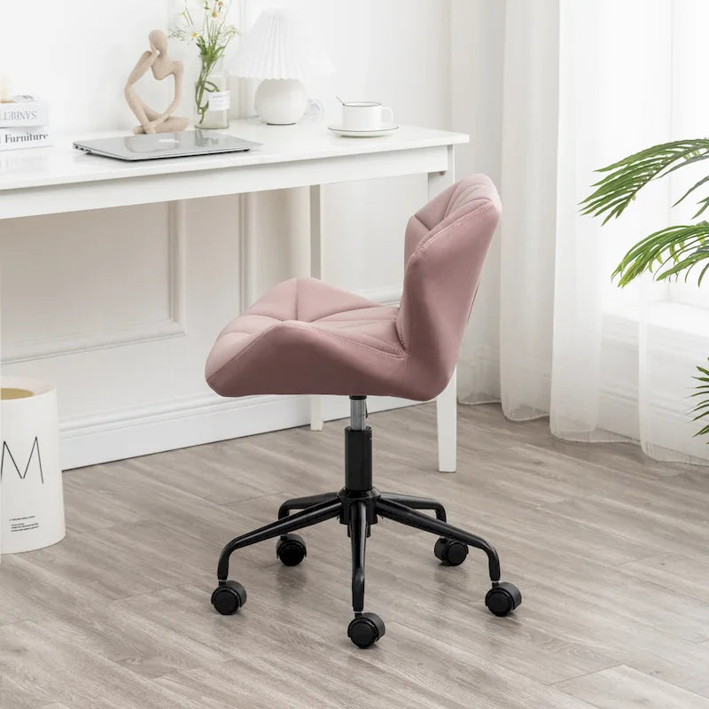 Diamond Tufted Adjustable Swivel Office Chair