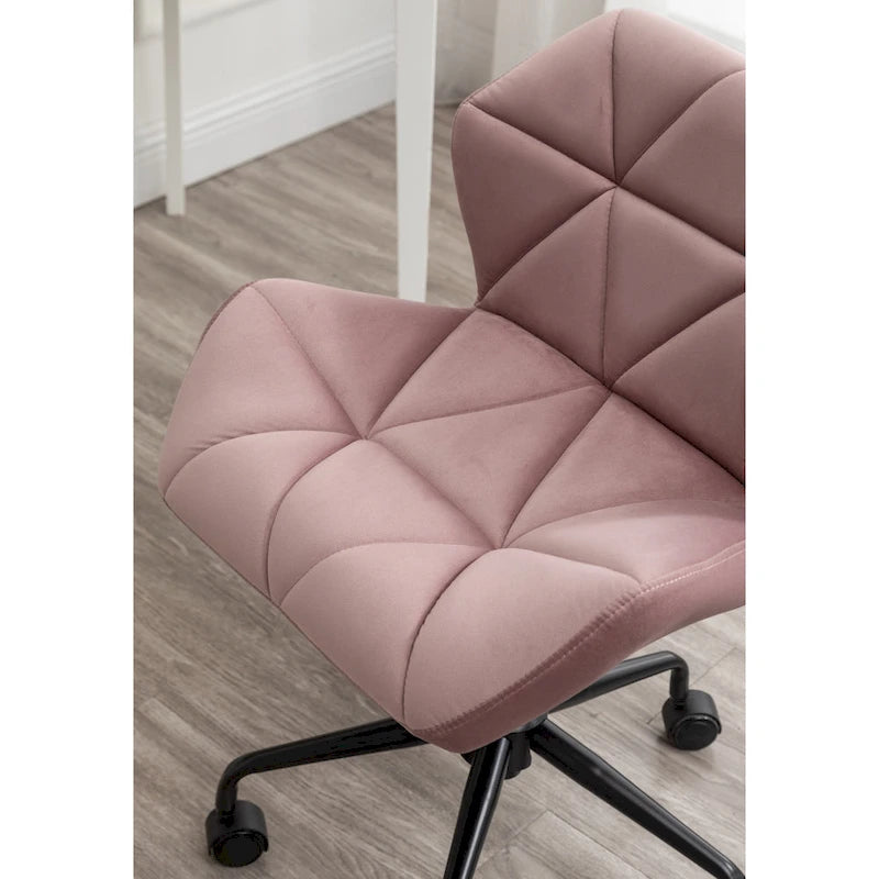 Diamond Tufted Adjustable Swivel Office Chair