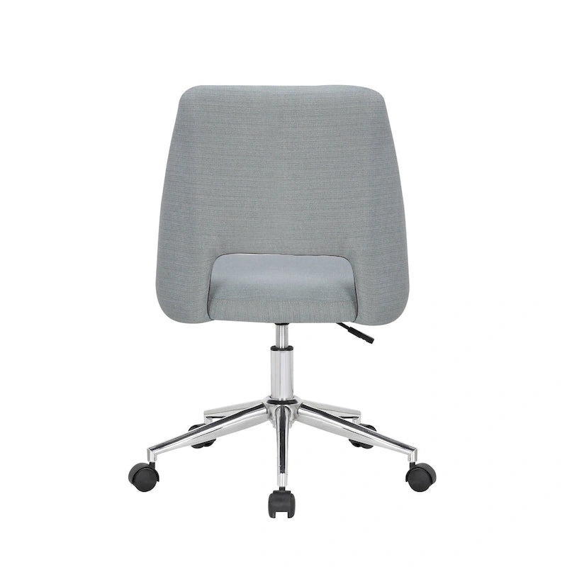 Office Chair, Linen Upholstery, Roller Wheels