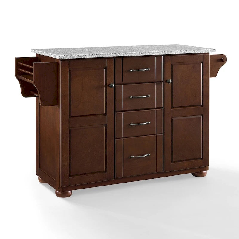 Solid Granite Top Kitchen Island - 51.5 W x 18 D x 35.25 H