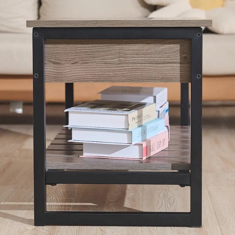 Lift-Top Entryway Shoe Storage Bench with Shelf