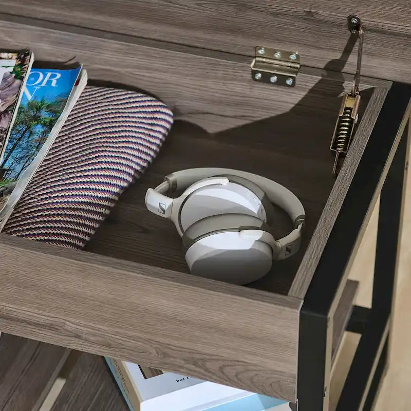 Lift-Top Entryway Shoe Storage Bench with Shelf