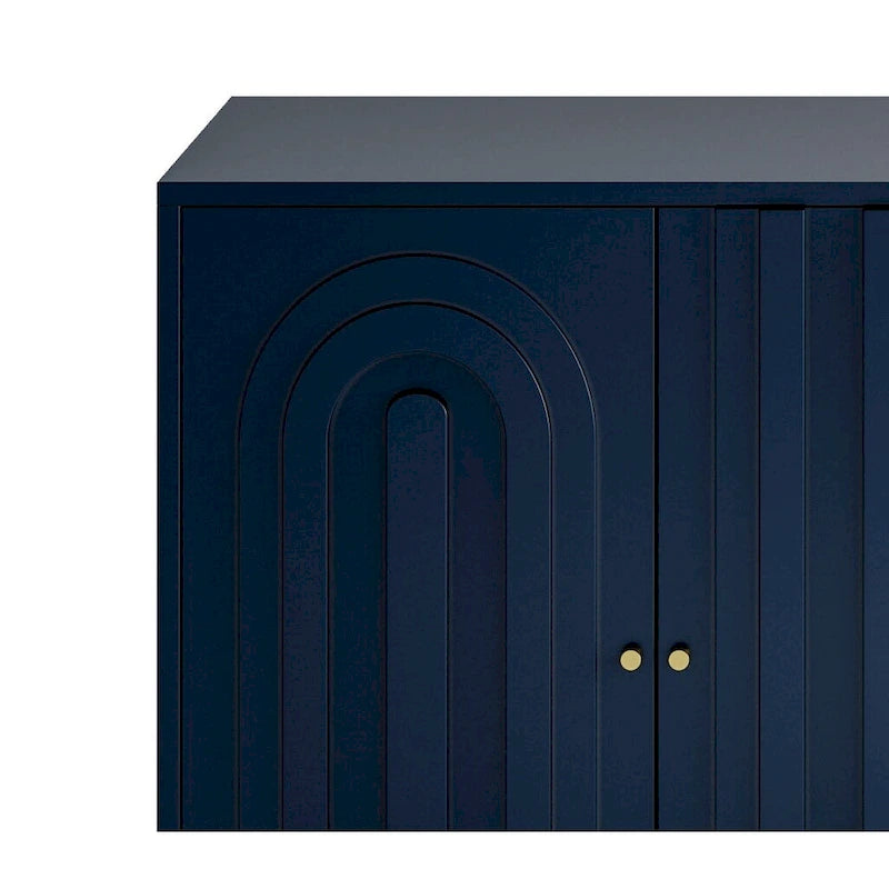 Modern 4 Door Wooden Storage Cabinet for Living Room