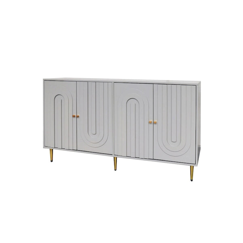 Modern 4 Door Wooden Storage Cabinet for Living Room