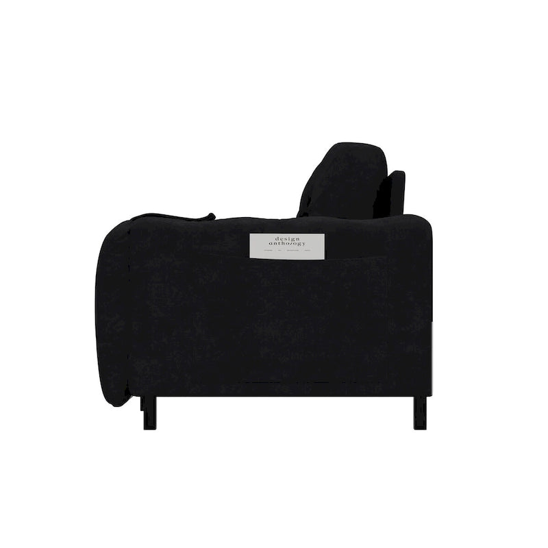 Queen Pull Out Sofa Bed with Storage and 2 Soft Pillows