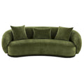 Geschwungenes Samt- und Bouclé-Sofa