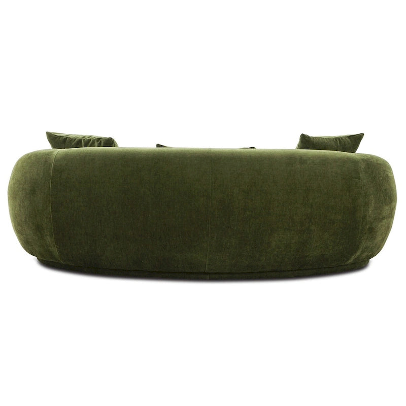 Geschwungenes Samt- und Bouclé-Sofa