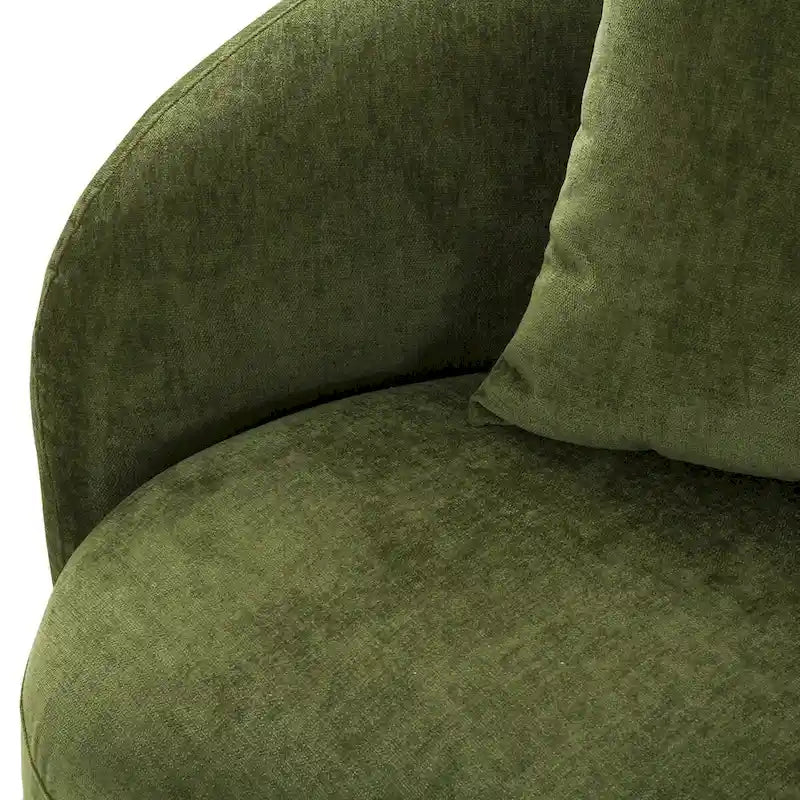 Geschwungenes Samt- und Bouclé-Sofa
