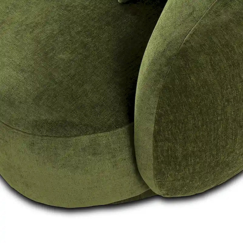 Geschwungenes Samt- und Bouclé-Sofa