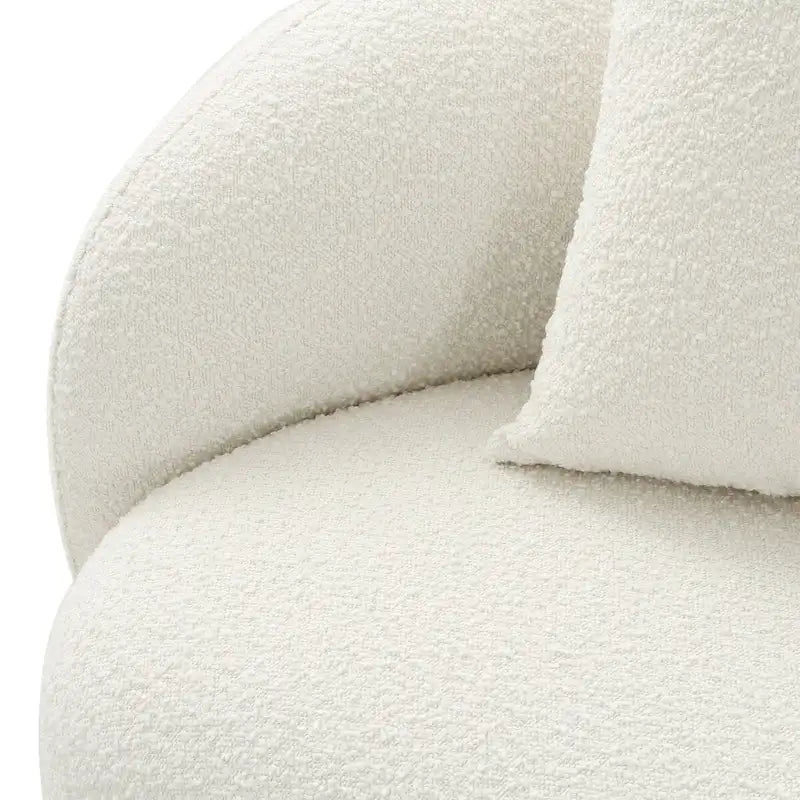Geschwungenes Samt- und Bouclé-Sofa
