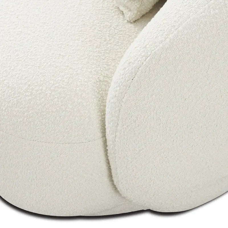 Geschwungenes Samt- und Bouclé-Sofa