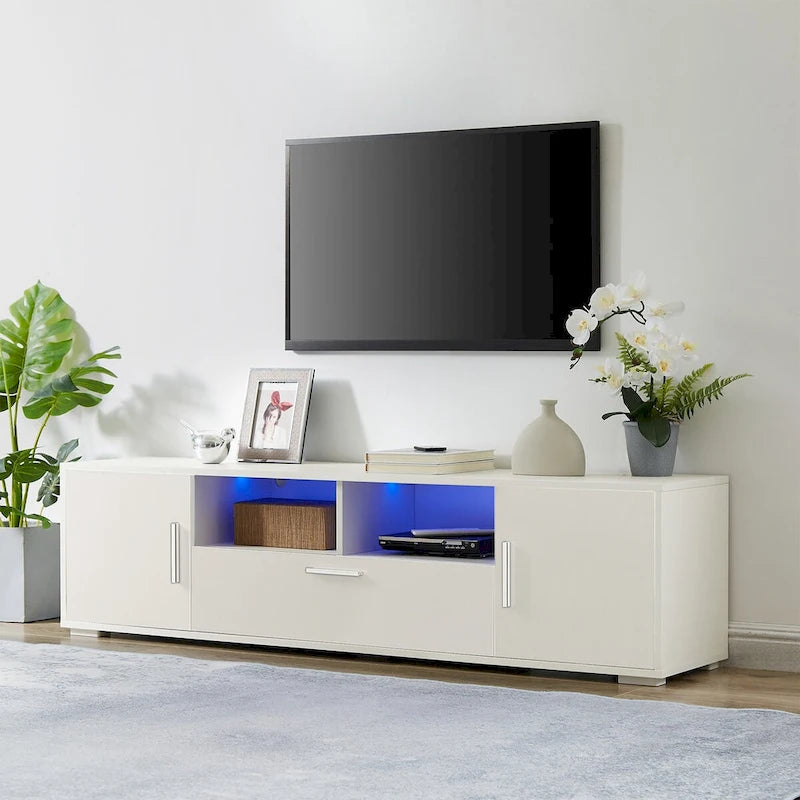 63" TV Stand with RGB LED Lights - Fits TVs Up to 65"