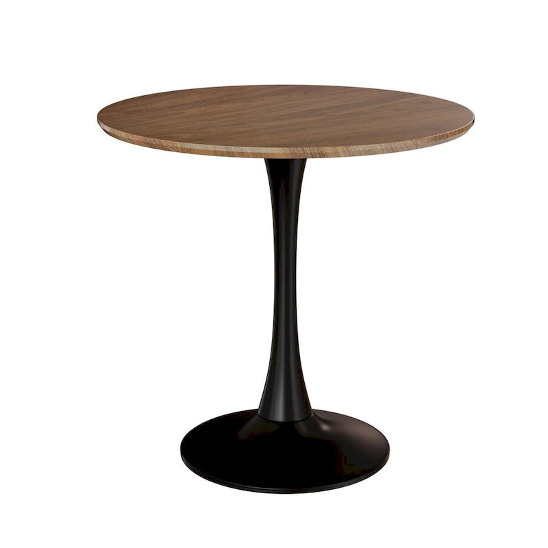 Tavolo da pranzo rotondo, tavolo Tulip da 31.5 per cucina, da pranzo per 2-4 persone con piano in MDF e base a piedistallo, tavolino laterale