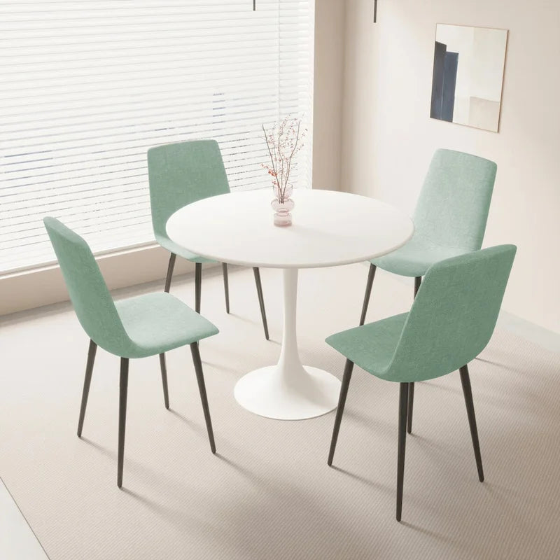 Tavolo da pranzo rotondo, tavolo Tulip da 31.5 per cucina, da pranzo per 2-4 persone con piano in MDF e base a piedistallo, tavolino laterale