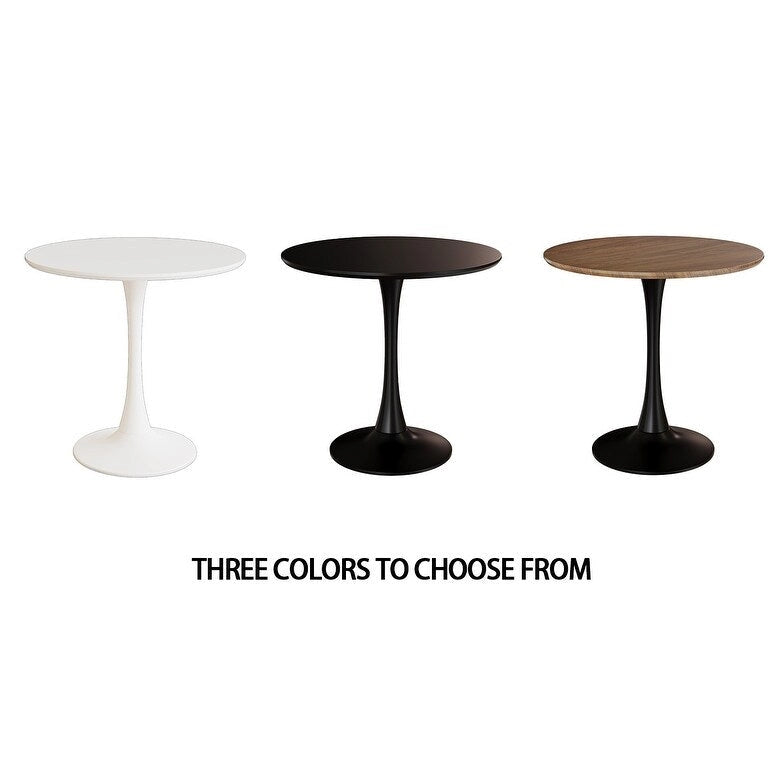 Tavolo da pranzo rotondo, tavolo Tulip da 31.5 per cucina, da pranzo per 2-4 persone con piano in MDF e base a piedistallo, tavolino laterale