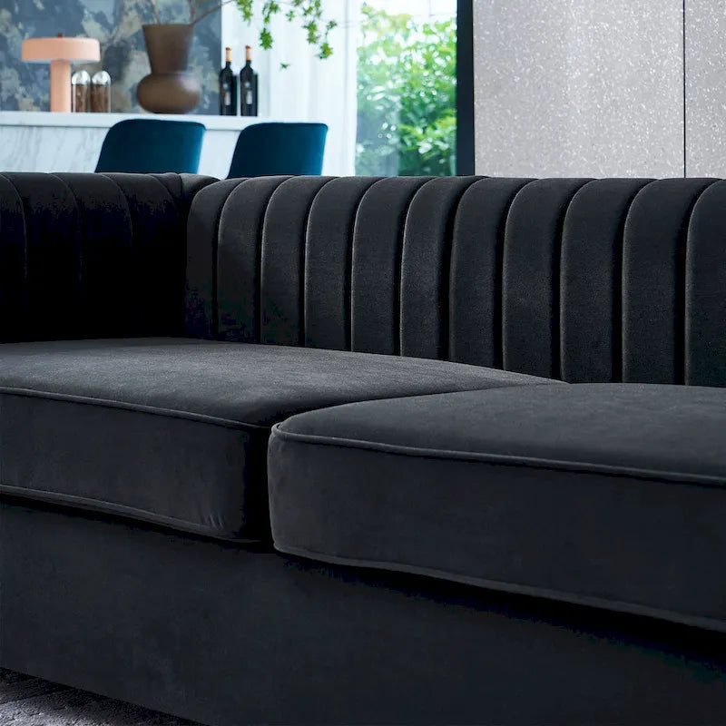 Modernes Samtsofa für das Wohnzimmer