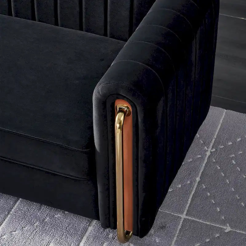 Modernes Samtsofa für das Wohnzimmer