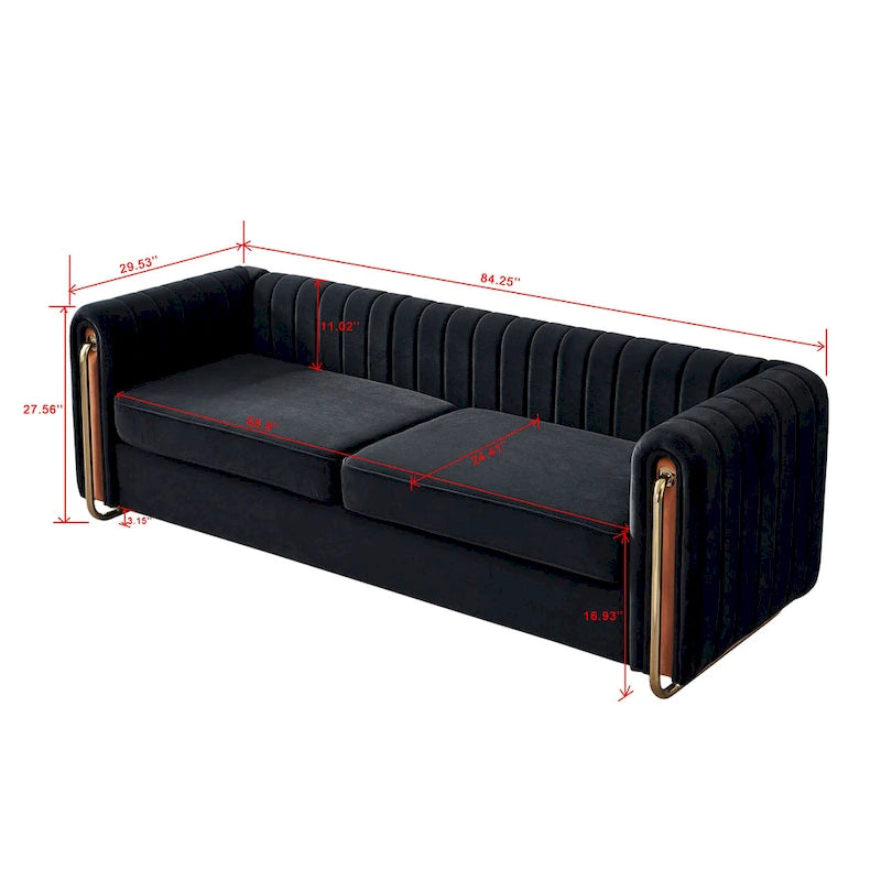 Modernes Samtsofa für das Wohnzimmer
