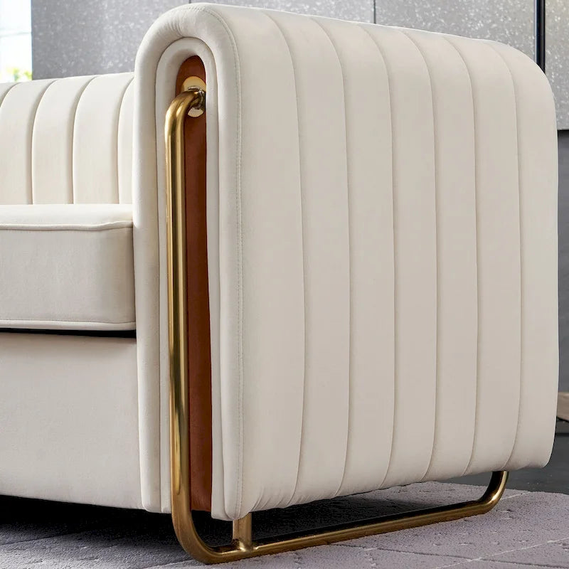 Modernes Samtsofa für das Wohnzimmer